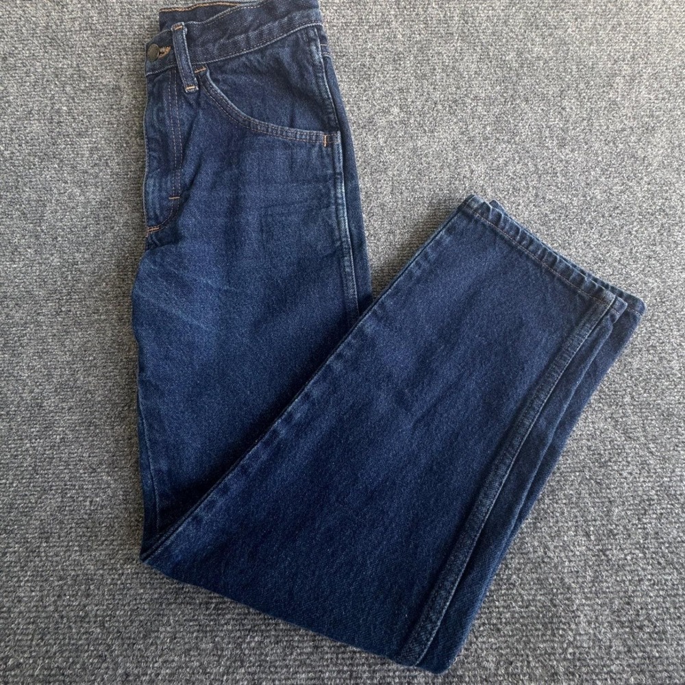 Rustler Jeans Dark Wash Blue High Waisted Western Cowgirl Vintage 25